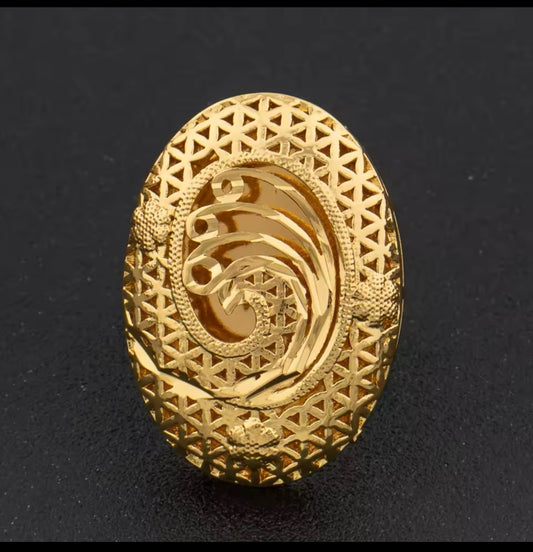 Tidal gold ring