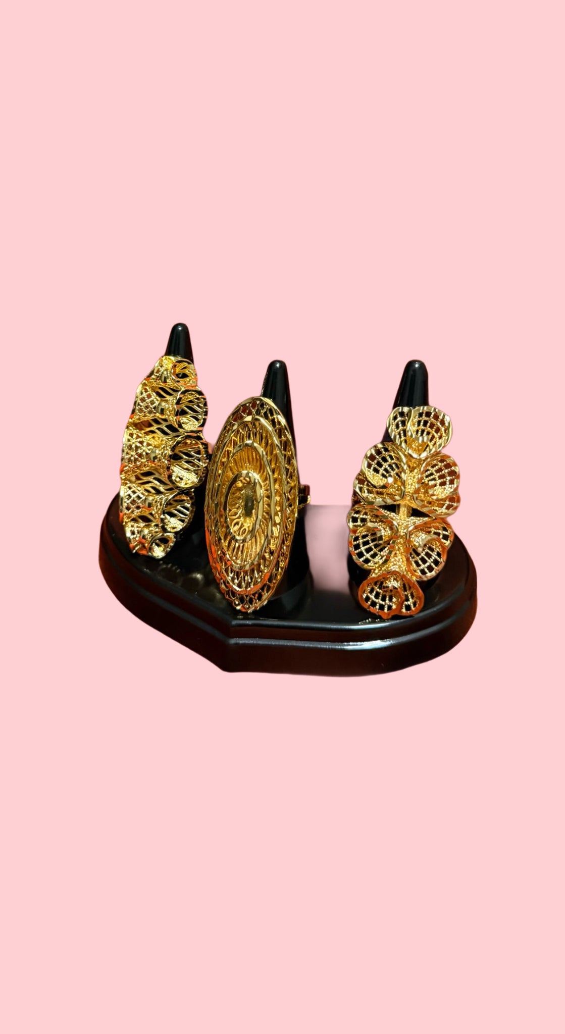 Bold luxe ring set (3pc)
